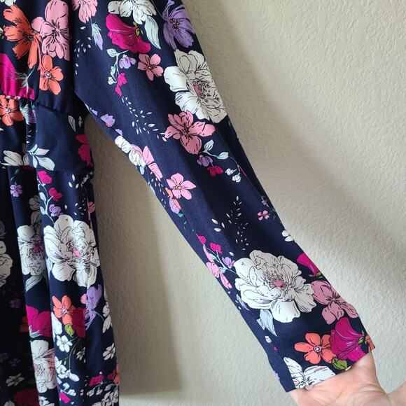 KIYONNA Babydoll Blouse Top Women's SZ 2X Floral Stretch Colorful Vibrant Summer - Picture 3 of 11